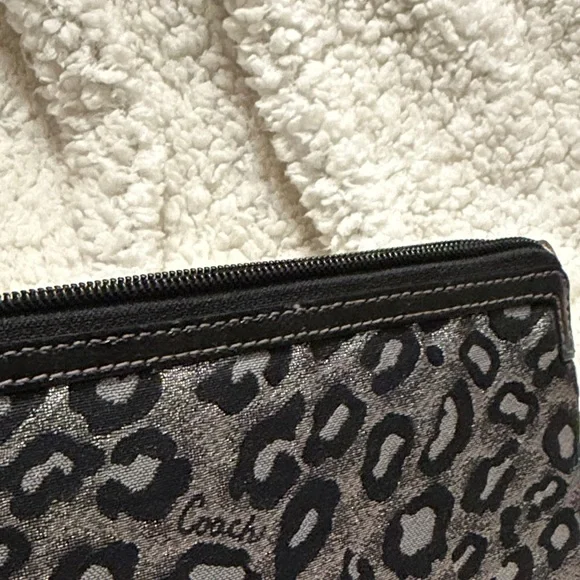 Coach Black and Silver Animal Print Clutch/tablet bag padded - Picture 16 of 16